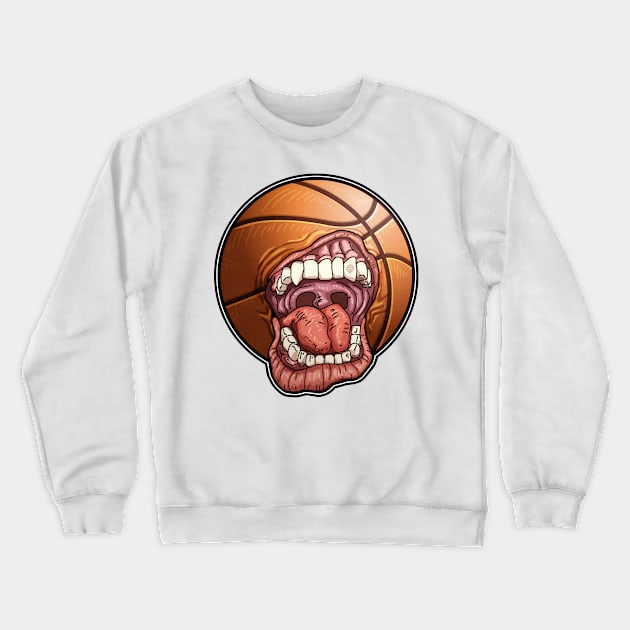 screaming mouth, basketball, March, Madness Crewneck Sweatshirt by HEJK81